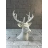 Beyaz Geyik Biblo 23 cm Dekoratif Modern Tasarım