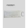 Beyaz Kablosuz Klavye Fare Seti Kablosuz Fare USB Alıcı PC Uyumlu