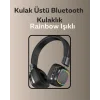 Bluetooth 5.3 Rainbow Işıklı Kulak Üstü Kablosuz Kulaklık