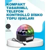 Bluetooth Bağlantılı Renkli Masaüstü Disko Topu Işık Gösterisi