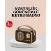 Bluetooth’lu Retro Radyo – FM Destekli Nostaljik Hoparlör