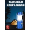 Büyük Boy Güneş Enerjili Kamp Feneri Işıldak Lamba USB Şarjlı