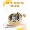 Çakmak Entegreli Küllük Yeniden Doldurulabilir Metal Gövde