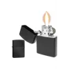 Çakmak Parlak Siyah Zippo Benzinli Çakmak Cep Boy Doldurulabilir