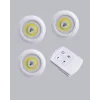 Çok Amaçlı Kullanım İçin Kablosuz Yapışkanlı 3 Lü Uzaktan Kumandalı Led Spot Lamba