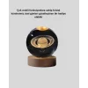 Dekoratif 3D Satürn Motifli Kristal Küre Işıklı Gece Lambası