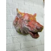 Dekoratif Altın Gold Kurt Duvar Heykeli Asılabilir Hediyelik 25x19 cm