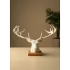 Dekoratif Geyik Başı Heykel 25 cm Modern Minimal Tasarım