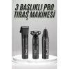 Dijital Göstergeli 3 Başlıklı Tıraş Makinesi Islak Kuru Lazer Öncesi Günlük