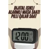 Dijital Masa Saati Termometreli Takvim Çalar Saat Led Ekran Pilli