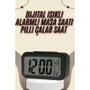 Dijital Masa Saati Termometreli Takvim Çalar Saat Led Ekran Pilli