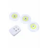 Dolap Işığı Mutfak Rafı Işığı Uzaktan Kumandalı 3 Lü Spot Led Lamba