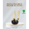 Dönen Nota Figürlü Müzik Box Işıltılı Dekoratif Tasarım