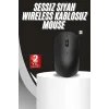 Ergonomik Tasarım Kablosuz Siyah Mouse Hassas Uzun Ömürlü