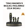Erkek Bakım Seti 5’i 1 Arada Şarjlı Paslanmaz Çelik Başlıklı