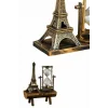 Eyfel Kulesi Tasarımlı Kum Saati Kristalleştirilmiş Kum Saati Dekoratif Ahşap Görünümlü