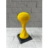Futbol Toplu Sarı Kupa 21cm Masaüstü Dekor Ödül Figürü