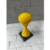 Futbol Toplu Sarı Kupa 21cm Masaüstü Dekor Ödül Figürü