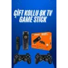 Game Stick Çift Oyun Konsolu Smart TV Game Box 8k Ultra HD 64 Gb