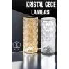 Gece Lambası Kristal Lamba Dokunmatik Şarjlı Hediyelik