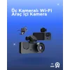 Gelişmiş G-Sensörlü Üçlü Araç Kamerası – 5” LCD Ekran ve Hareket Algılama