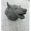 Gri Kurt Duvar Biblosu Güçlü Detaylı Dekoratif Tasarım 25x19 cm