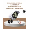 Güneş Enerjili LED Lamba + Güvenlik Kamerası Görünümlü– 5-8 m Hareket Algılamalı, Beyaz Işık