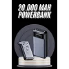 Hızlı Şarj Özellikli 20.000 Mah Dijital Göstergeli USB Girişli Android ve İOS Uyumlu Powerbank