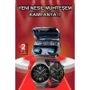 İkili Set Akıllı Saat Ve Bluetooth Kulaklık Kablosuz Uzun Pil Ömrü Spor Modları