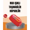 IPX6 Su Geçirmez RGB LED Işıklı Taşınabilir Bluetooth Hoparlör 2400 mAh