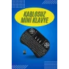 Işıklı Kablosuz Mini Klavye ve Dokunmatik Mouse Seti Türkçe Kablosuz