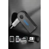 Kablosuz Bluetooth Aux Araç Kiti Siyah Hafıza Kartlı