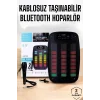 Kablosuz Bluetooth Hoparlör Taşınabilir 6.5 inç LED Işık Kareoke