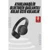 Kablosuz Bluetooth Kulaklık Kulak Üstü Ayarlanabilir Uzun Ömürlü
