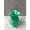 Kalpli Turkuaz Dekoratif Vazo 24 cm Modern Şık Tasarım