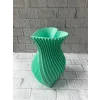Kalpli Turkuaz Dekoratif Vazo 24 cm Modern Şık Tasarım