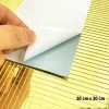 Kendinden Yapışkanlı Aynalı Kare Gold Sticker 30x30 Cm