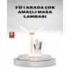 Kısılabilir LED Masa Lambası – Kalemlik ve Telefon Standlı, Göz Yormayan Işık
