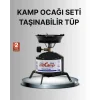 Kompakt Kamp Ocağı Seti Gaz Tüplü Ayarlanabilir Alevli 400g Hafif Tasarım