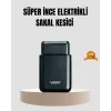 Kompakt Şarjlı Tıraş Makinesi Çift Yönlü Bıçaklı 45 Dakika Kullanım Süreli