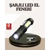 Küçük Boy Şarjlı LED El Feneri Taşınabilir Klipsli
