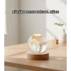LED Aydınlatmalı 3D Küçük Prens Kristal Küre Ahşap Standlı Masa Gece Lambası