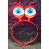 Led Işıklı & Pilli Uzaylı Göz Parti Tacı Kırmızı Renk