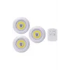Led Lamba 3lü Uzaktan Kumandalı Yapışkanlı