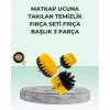 Matkap Uyumlu Temizlik Fırçası Seti 3’lü Çok Amaçlı