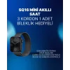 Mini Series 10 Akıllı Saat | 3 Kordon + Bileklik Hediyeli, Tüm Telefonlarla Uyumlu
