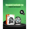 Mini USB Fan – Şarj Edilebilir, Işıklı, 3 Kademe, Taşınabilir Masaüstü Vantilatör