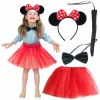 Minnie Mouse Kostüm Seti - Etek, Taç, Kuyruk, Papyon
