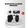 Mobil Gaming Oyun Seti 5in1 X8 Pro Çipset RGB Klavye Mouse Telefon Tutucu