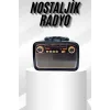 Müzik Kutusu Bluetooth Bağlantılı El Fenerli Nostaljik Tasarım Radyo